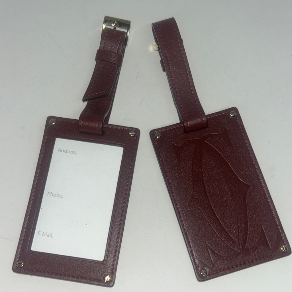 New Cartier Paris Calfskin Leather Cartier Leather Luggage Tag(Price For One)